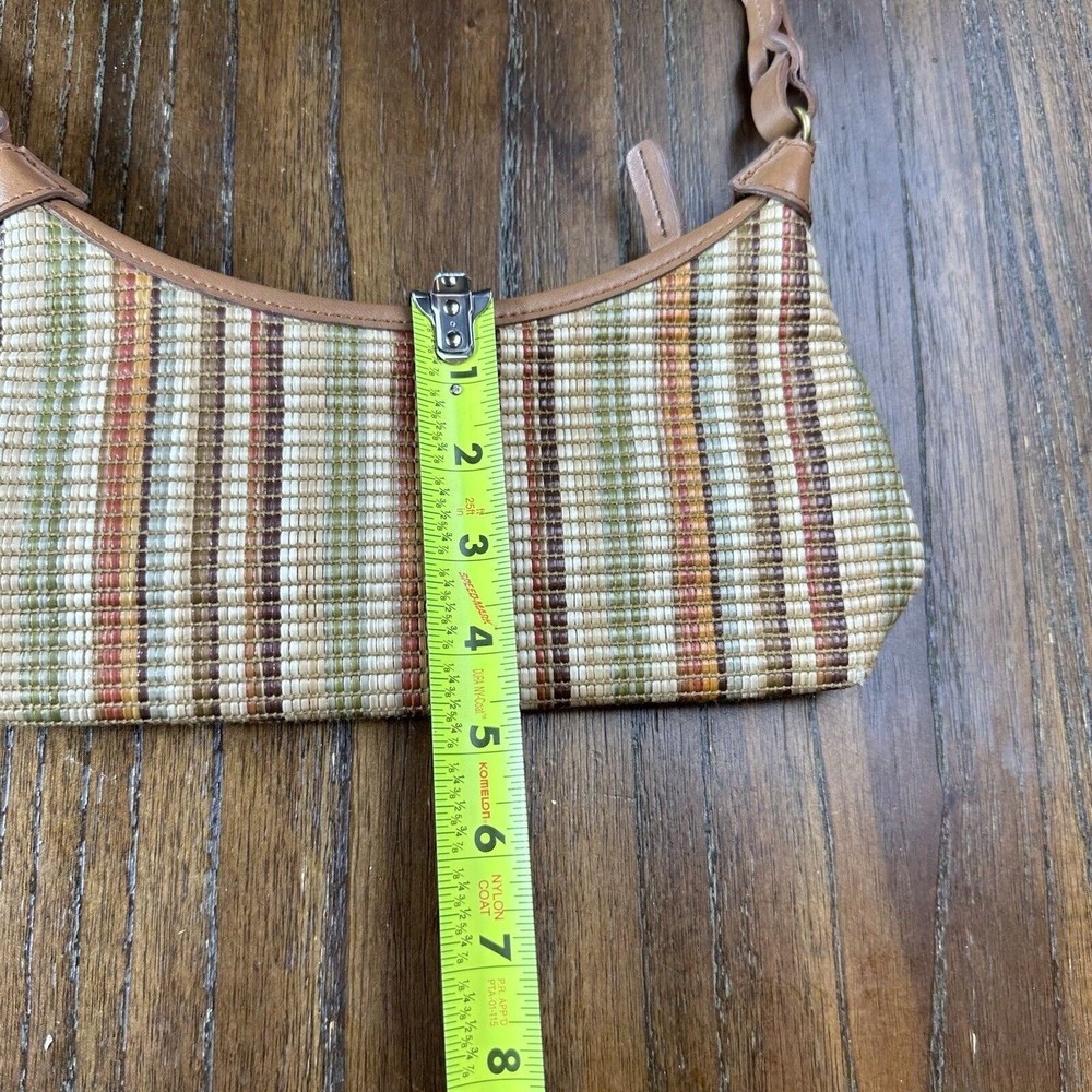 Fossil Woven Colorful Multi-Color Straw Handbag P… - image 4